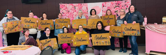Talk About a Great Night at the Kirkland Lake Campus! Our Alumni Connect Charcuterie & Crafts Doormat Workshop hosted by the Pink Moms Co.was a hit!